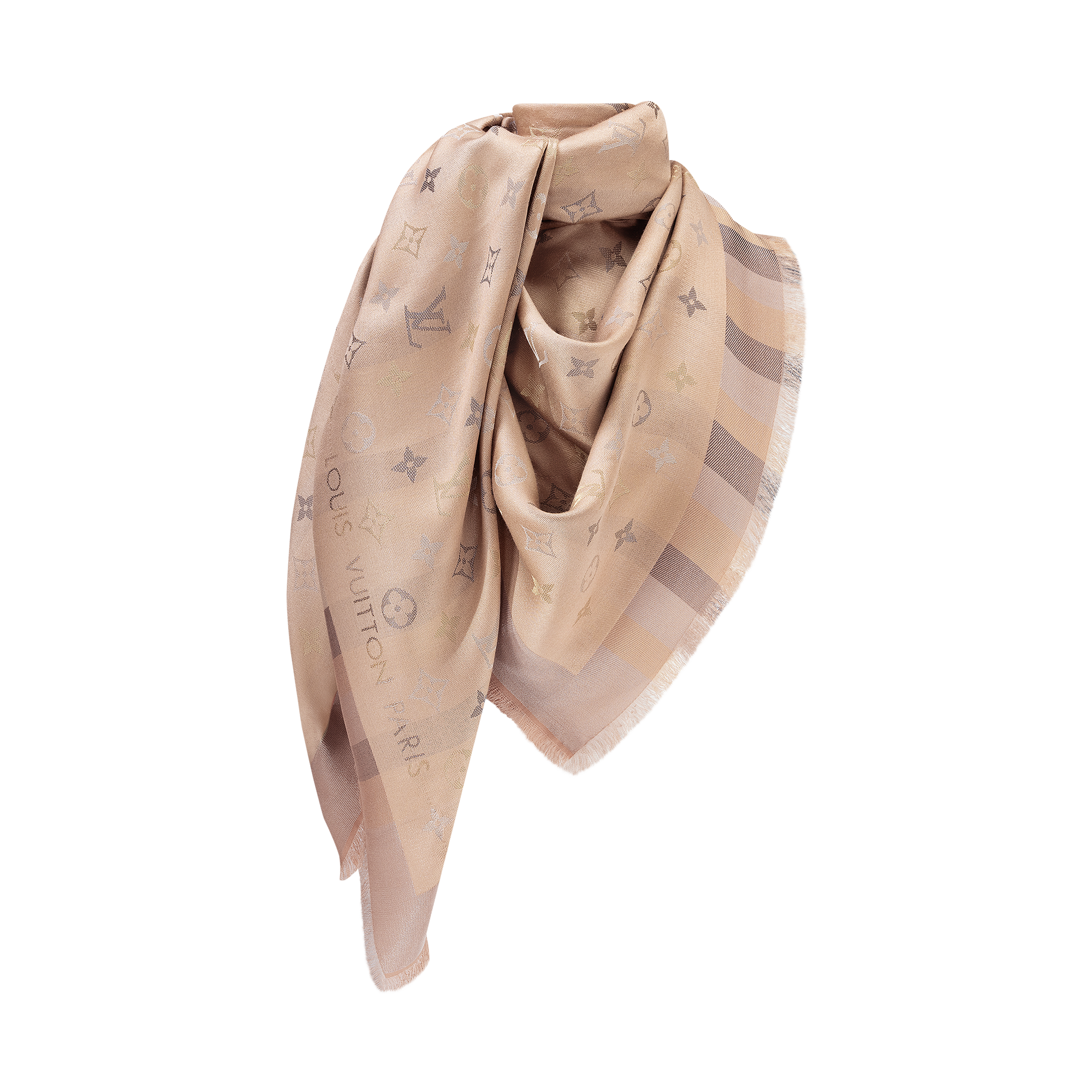 Louis Vuitton ショール モノグラム ソー シャイン So Shine Monogram Shawl - Luxury S00 Beige | LOUIS VUITTON